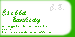 csilla banhidy business card